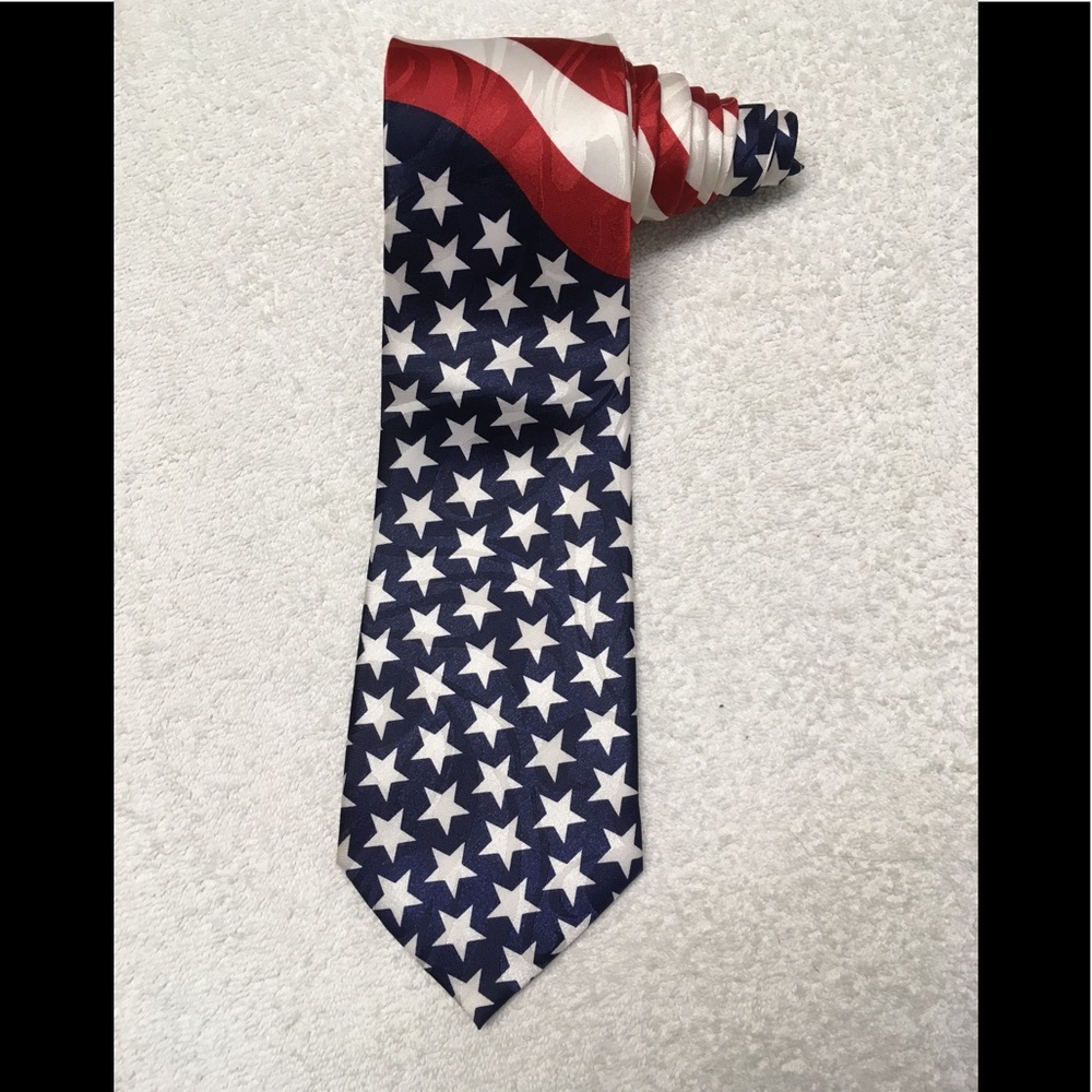 Steve Harris American Flag Necktie Tie